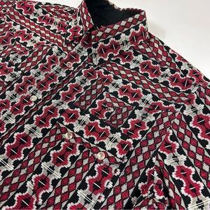 Tin Haul Mens Medium Western Shirt Cowboy 90s Style Geometric Long Sleeve